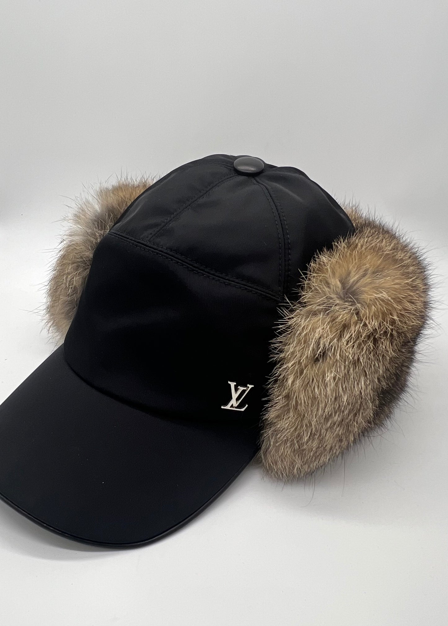 Louis Vuitton Fur-Trim Winter Hat – Size 59