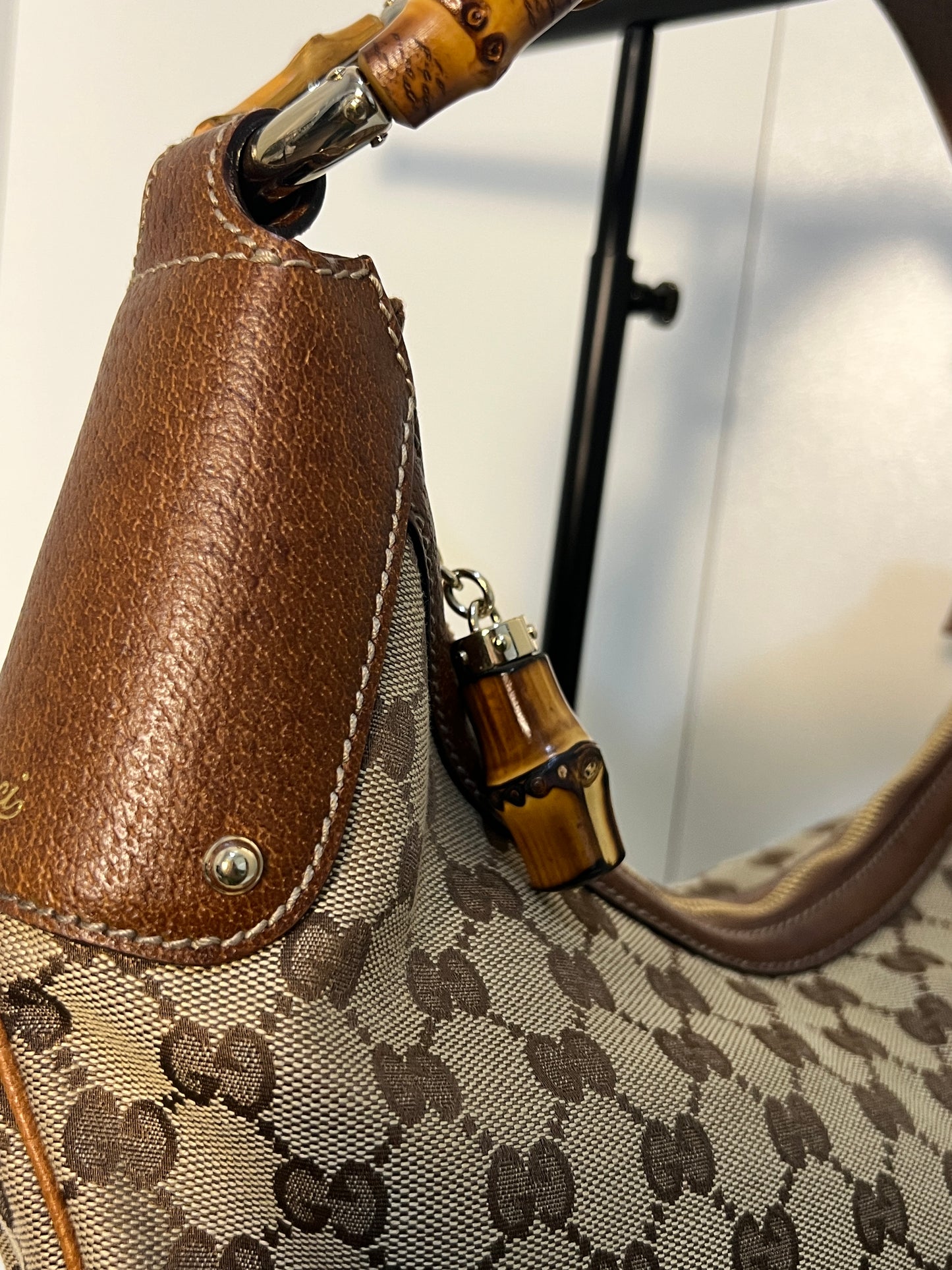 GUCCI BAMBOO HALF MOON HOBO