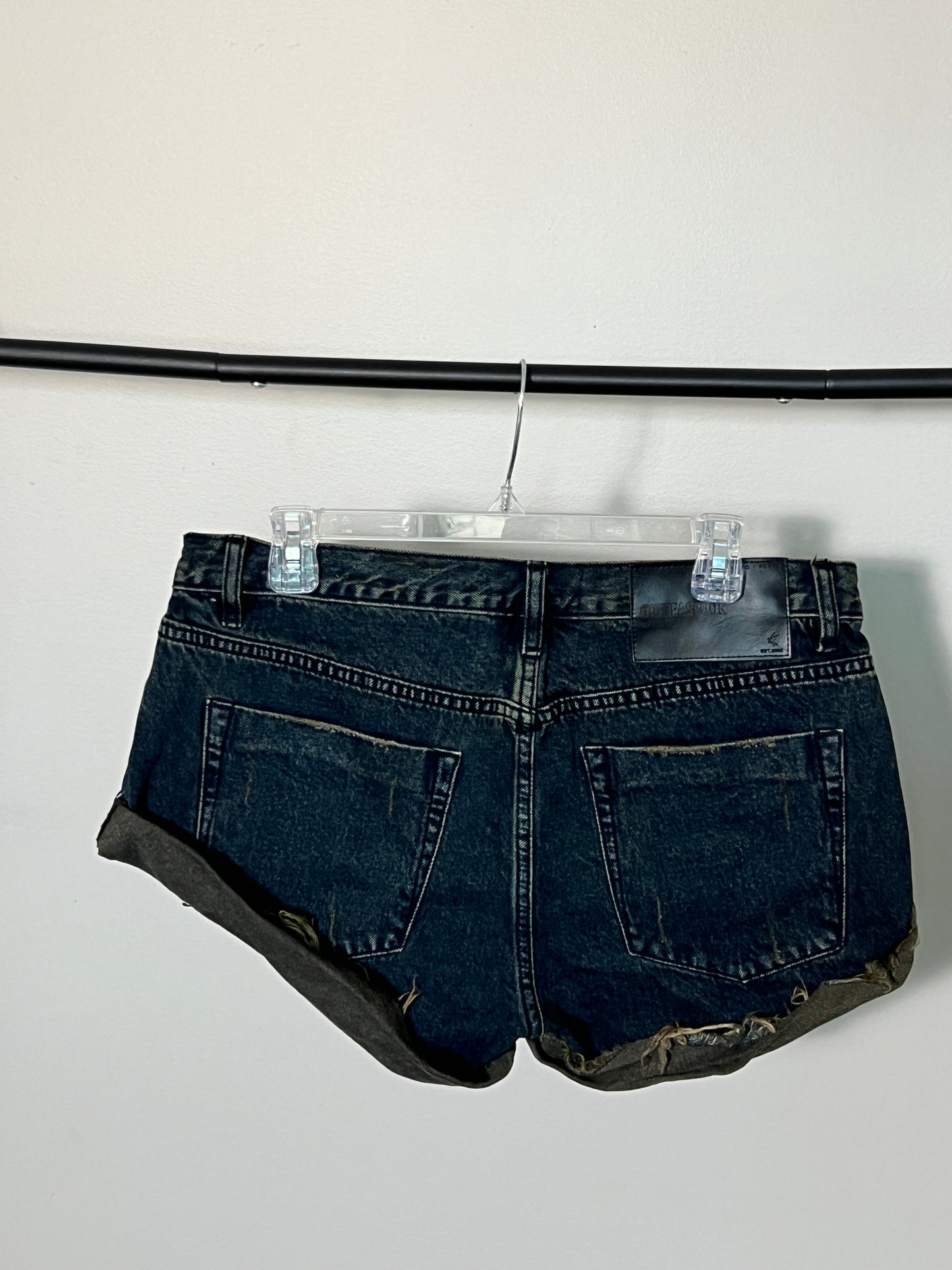 ONE TEASPOON DENIM SHORTS FOX BLACK BANDIT