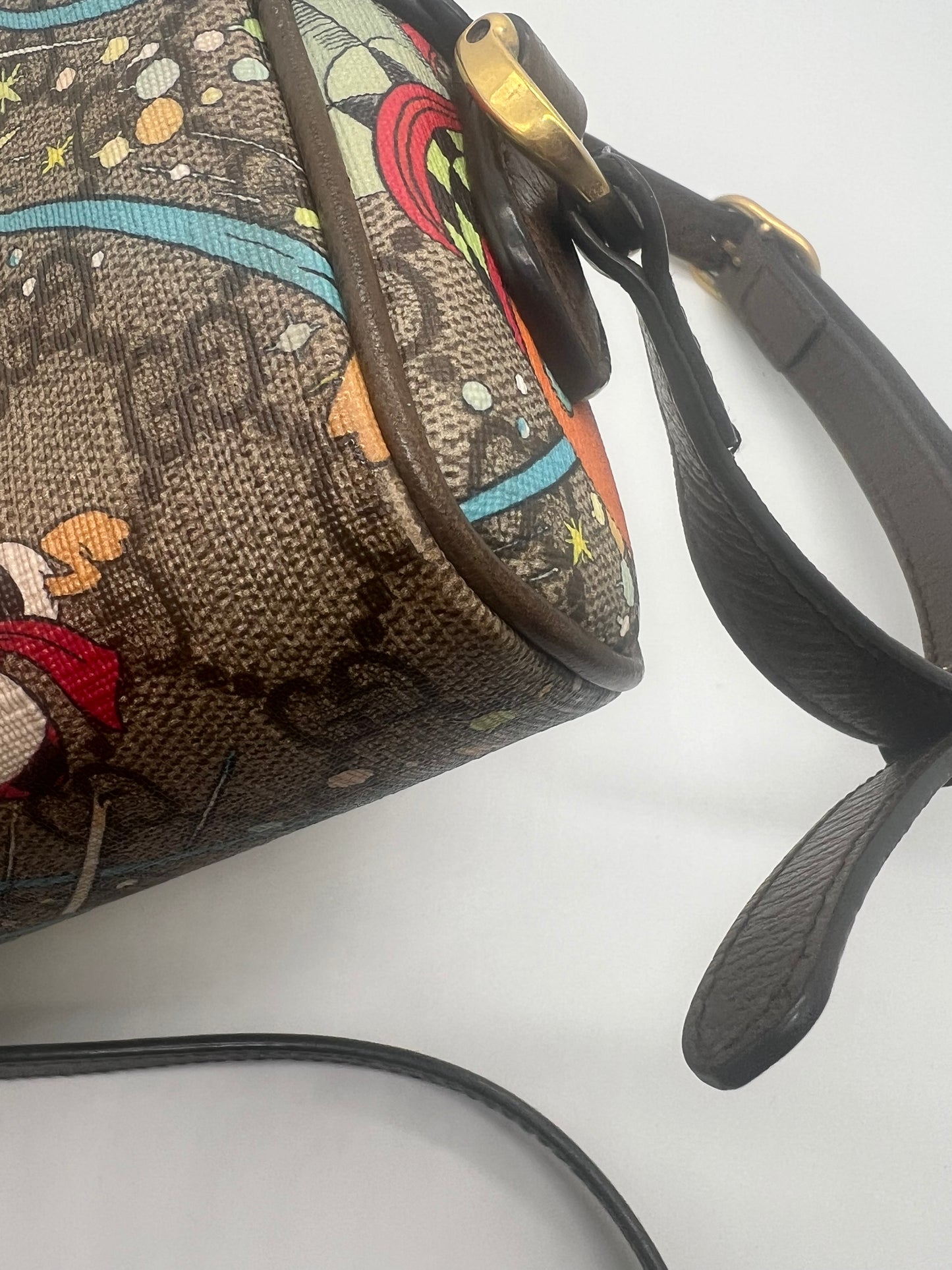 Authentic Gucci Donald Duck Canvas Camera Bag — Rare, Good Condition