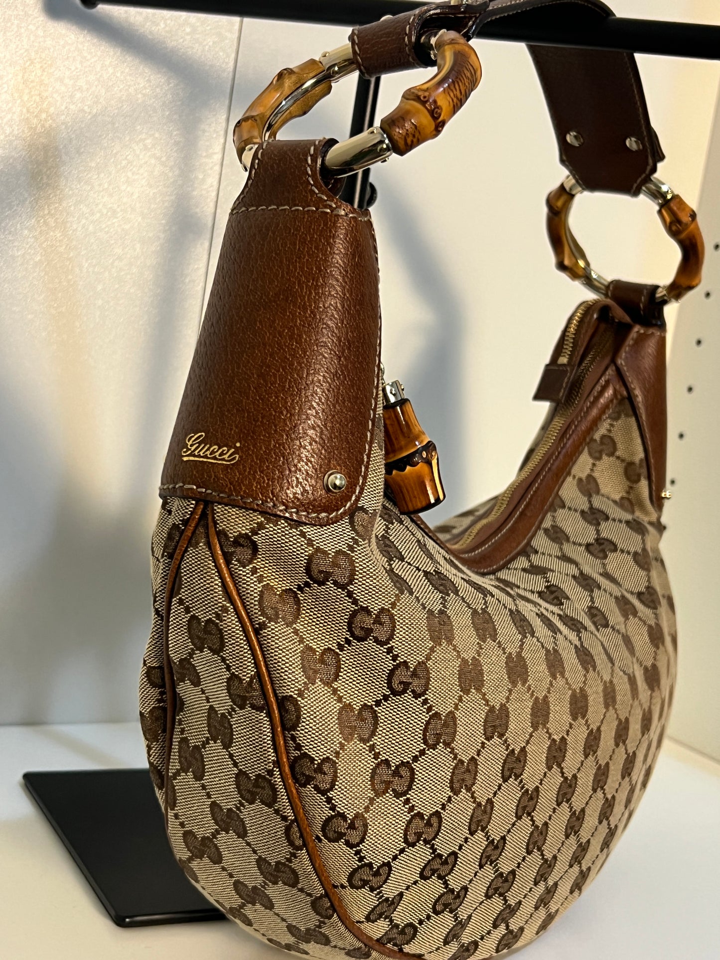 GUCCI BAMBOO HALF MOON HOBO