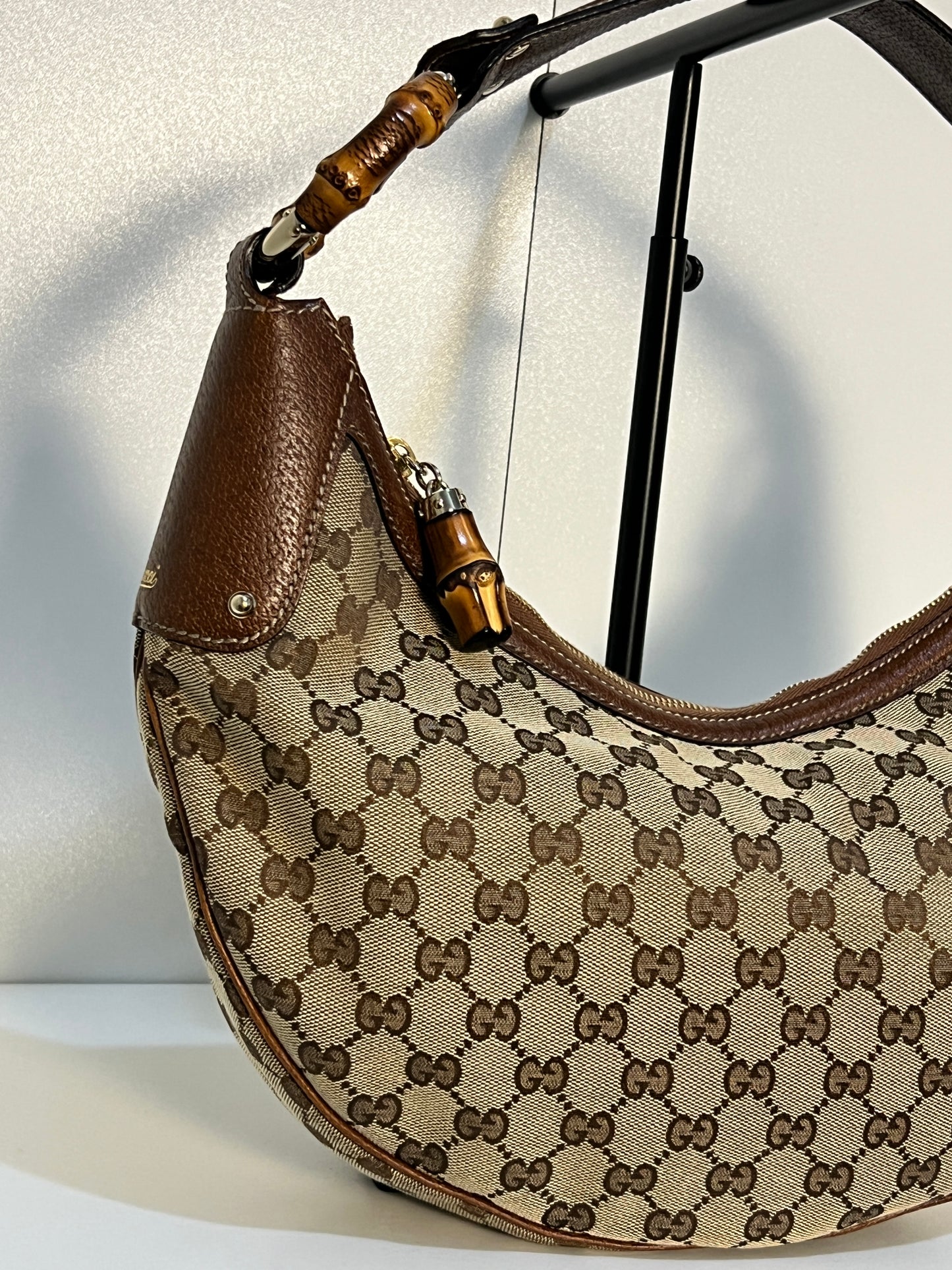 GUCCI BAMBOO HALF MOON HOBO