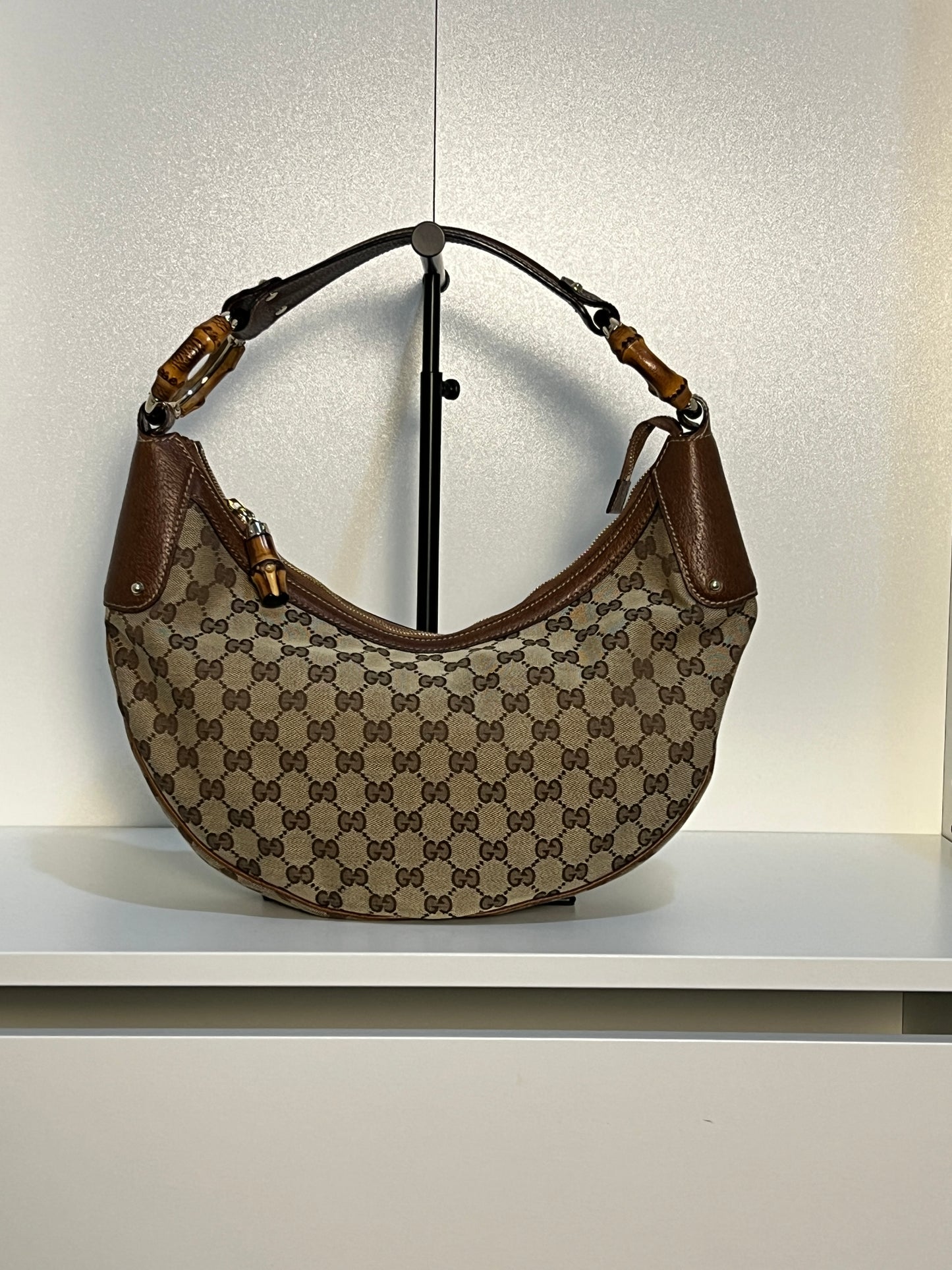 GUCCI BAMBOO HALF MOON HOBO