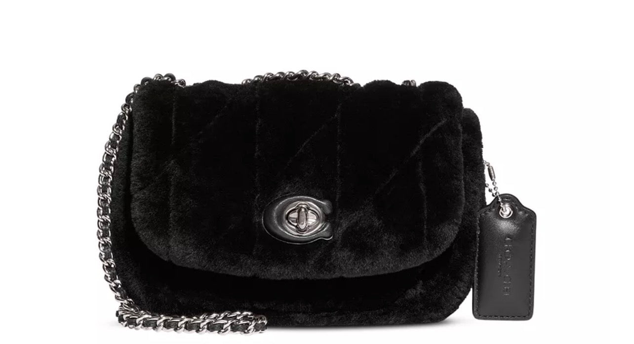 COACH Pillow Madison Quilted Shearling Shoulder Bag - Preloved