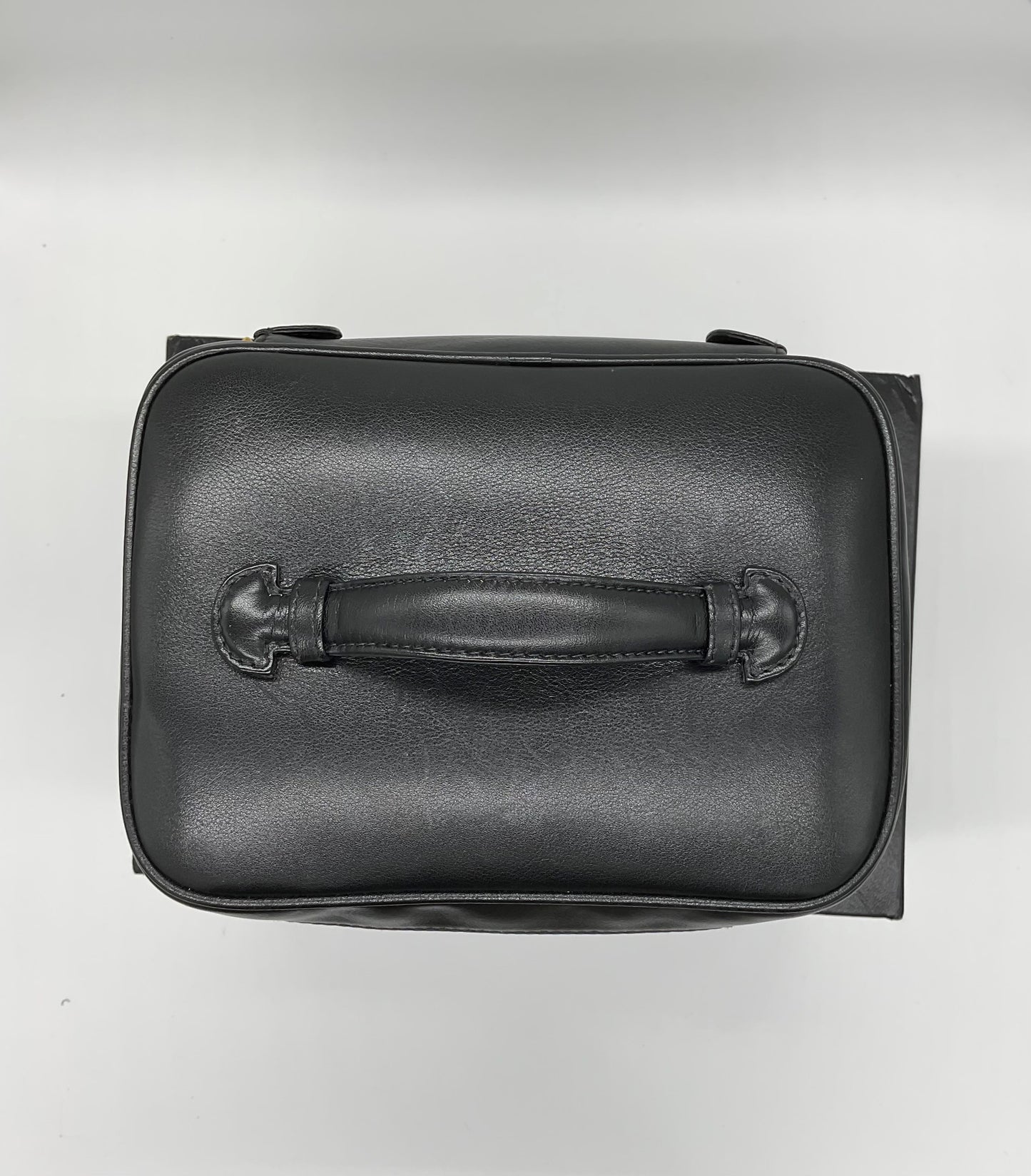 CHANEL VANITY COSMETIC BAG BLACK LAMBSKIN