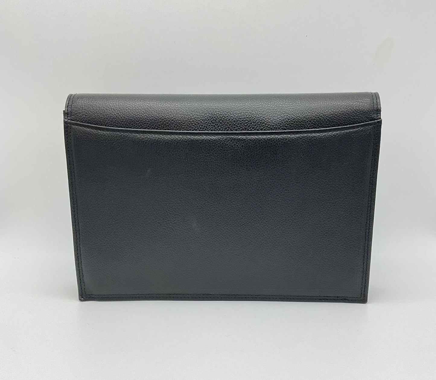 YVES SAINT LAURENT CLUTCH BLACK LEATHER