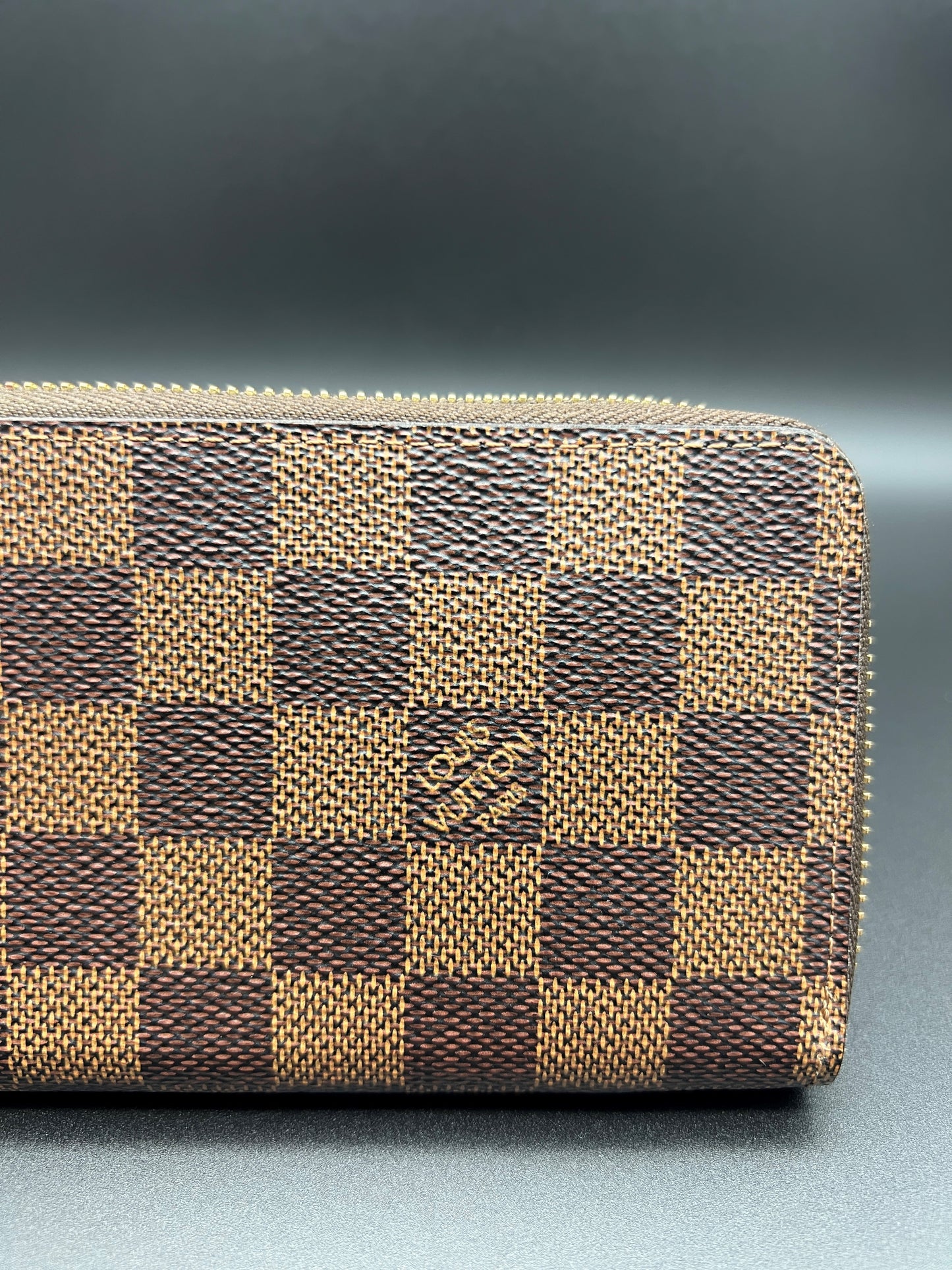 LOUIS VUITTON CLEMENCE WALLET DAMIER EBENE W/ CHERRY INTERIOR