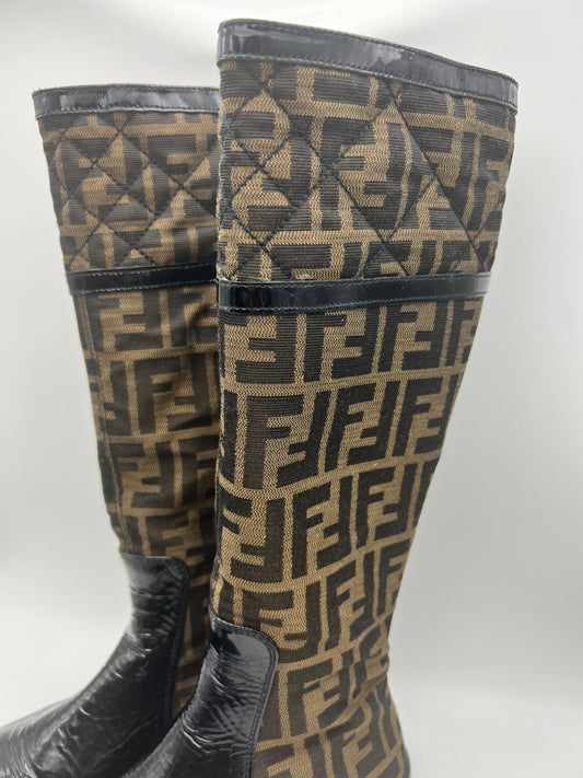 FENDI ZUCCA CALF BOOTS