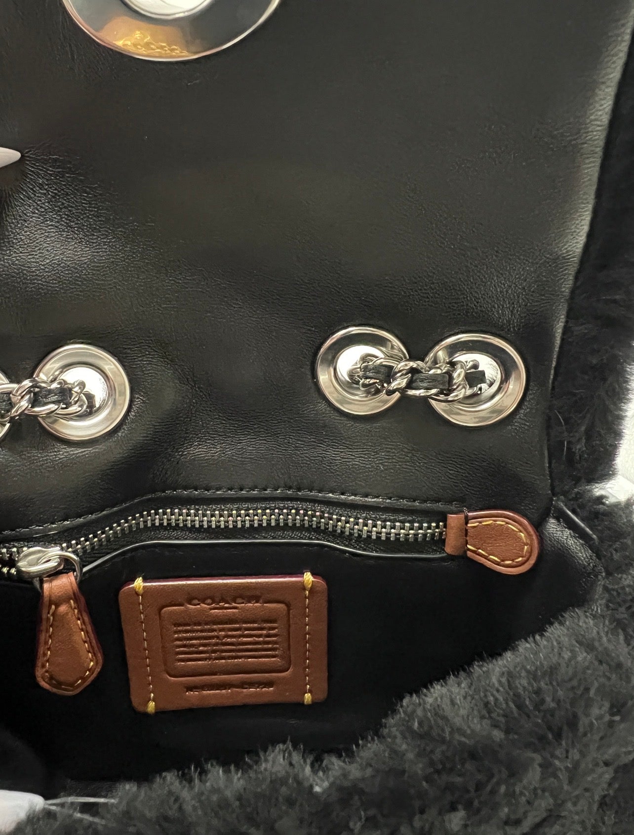 COACH Pillow Madison Quilted Shearling Shoulder Bag - Preloved