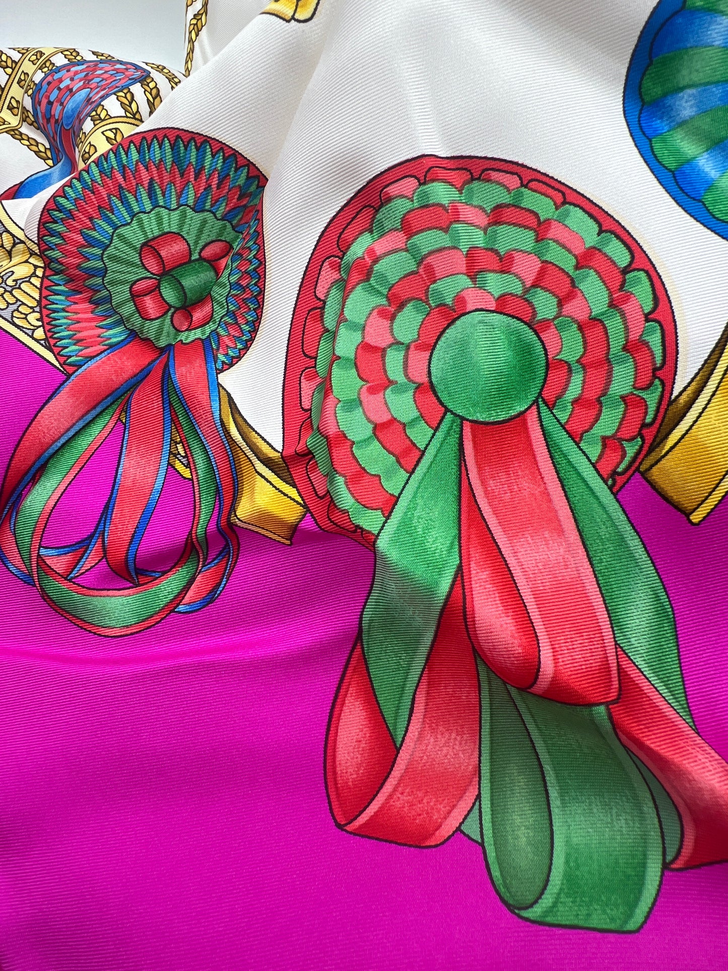 HERMES LES RUBANS DU CHEVAL SILK SCARF