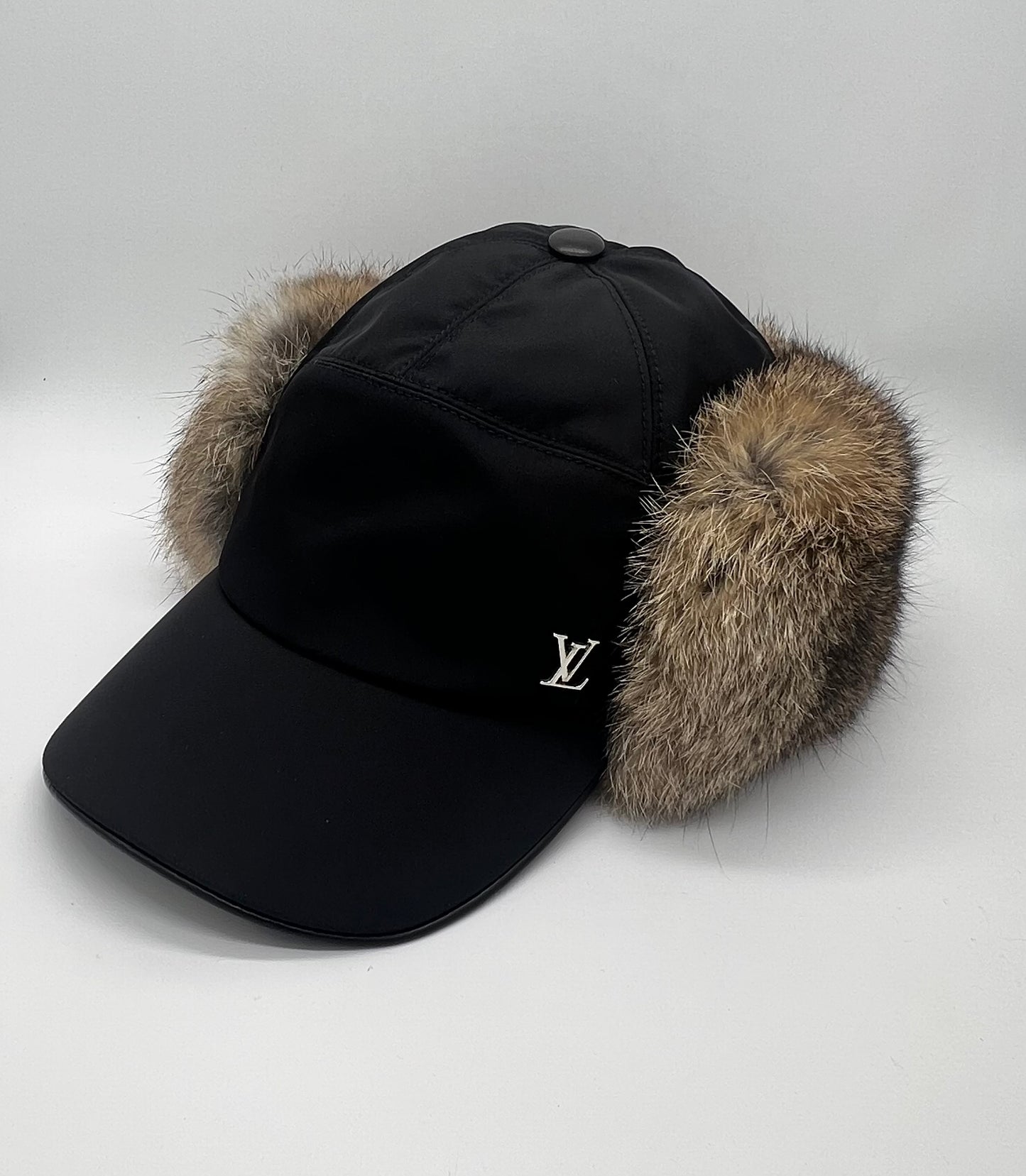 Louis Vuitton Fur-Trim Winter Hat – Size 59