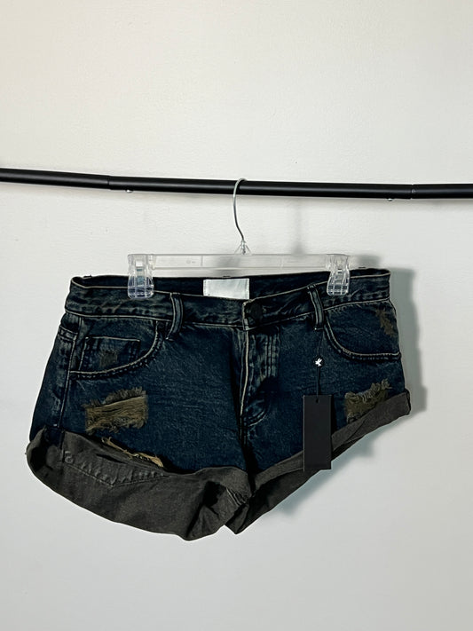ONE TEASPOON DENIM SHORTS FOX BLACK BANDIT
