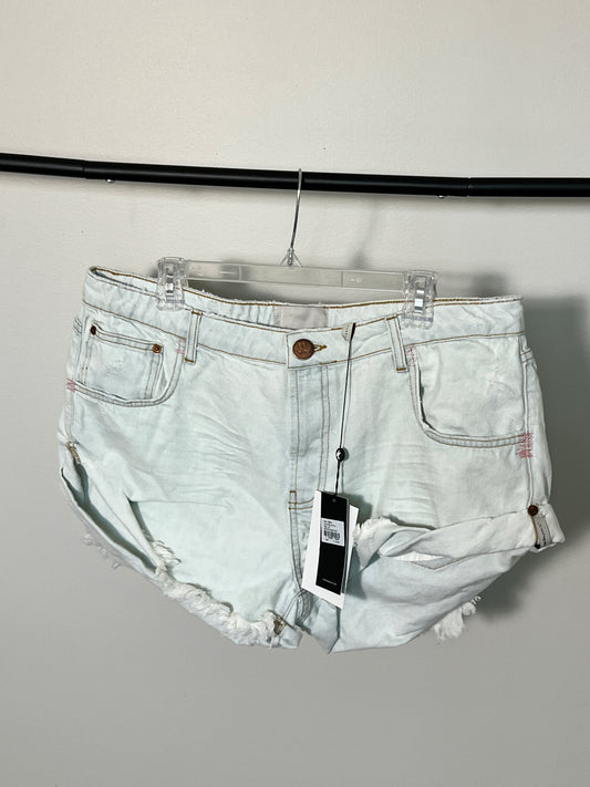 ONE TEASPOON DENIM SHORTS BELAIR BLUE