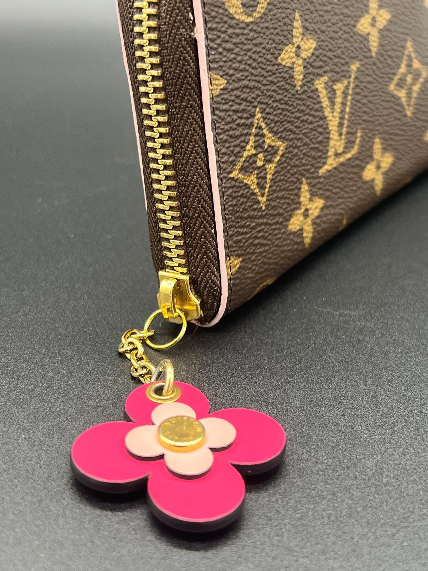 Louis Vuitton Clemence Limited Edition Blooming Flowers Wallet w/ Fuchsia Interior